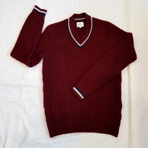 *3 for $25* GUC Men's Burgundy Ben Sherman V Neck Sweater, S